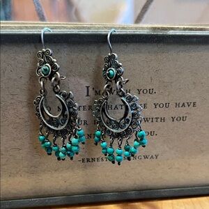 Elegant Turquoise Dangle Earrings